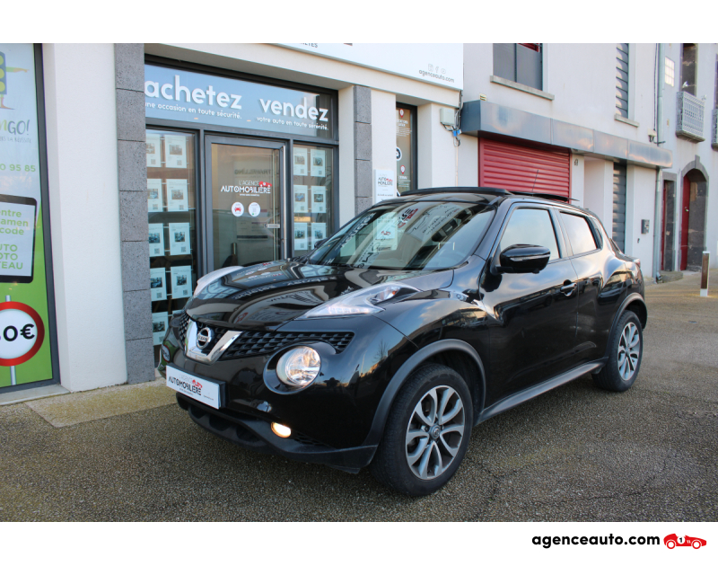 Aankoop Gebruikte Auto, Goedkope Gebruikte Auto | Agence Auto Nissan Juke 1.2 DIGT 115 TEKNA 2WD (Caméra 360, Toit ouvrant, Sièges chauffants...) Noir Jaar 2015 Manuelle Essence