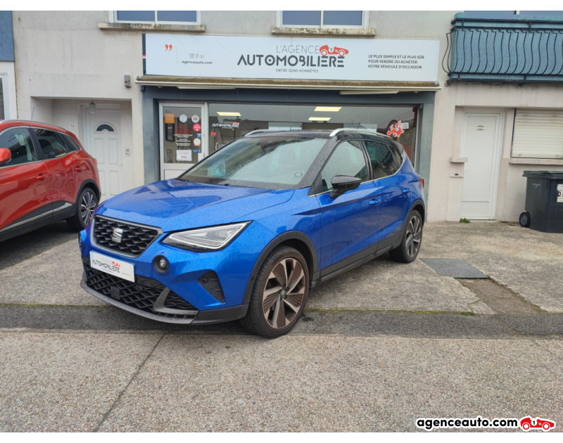 Achat voiture occasion, Auto occasion pas cher | Agence Auto Seat Arona 1.0 TSI 110cv Finition FR - 1ère main Bleu Année 2022 Manuelle Essence