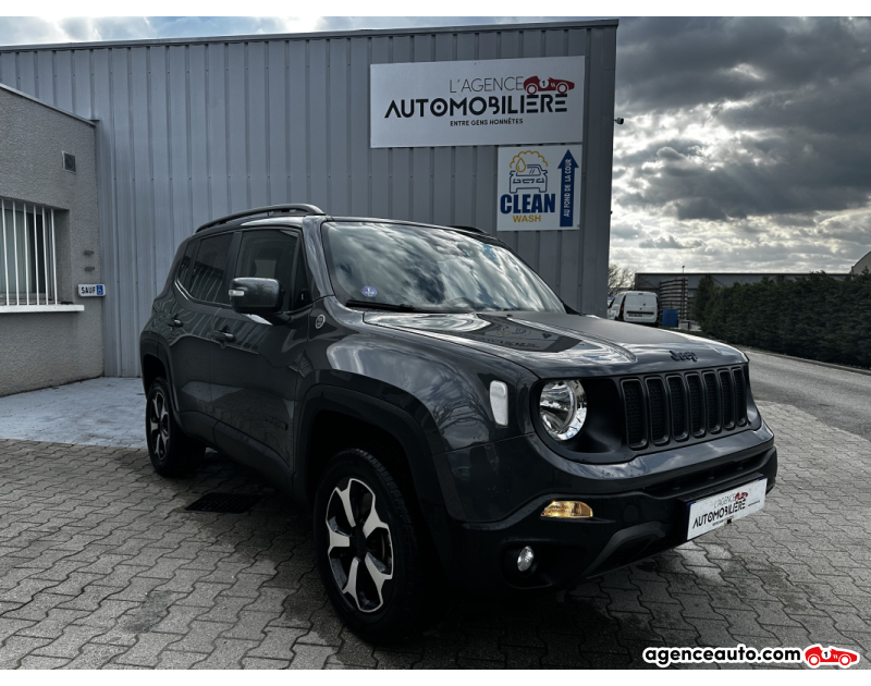 Achat voiture occasion, Auto occasion pas cher | Agence Auto Jeep Renegade 1.3 i 16V GPF 240cv Hybrid 4WD Trail Hawk Gris Année 2022 Automatique Hybride
