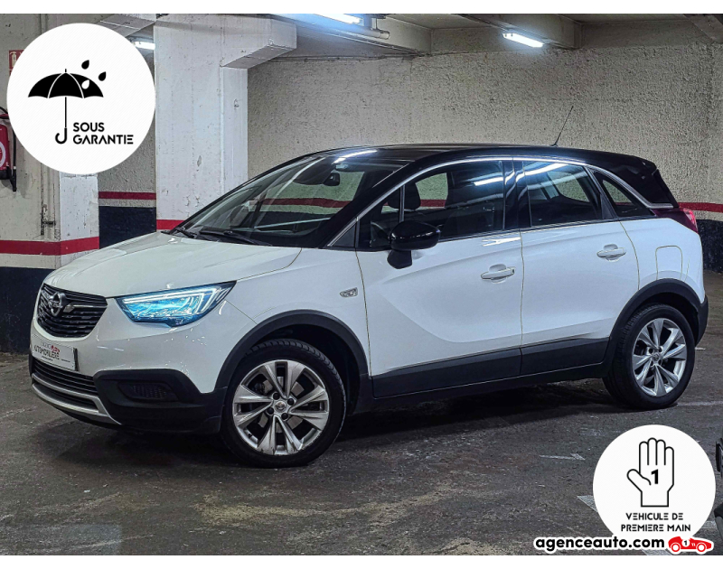 Compra de Coches Usados, Coches Usados Baratos %'|'% Agence Auto Opel Crossland x 1.2 Turbo 110ch BVA6 Innovation Blanc Año 2020 Automatique Essence