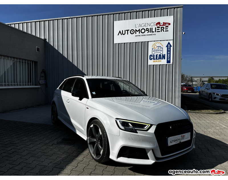 Achat voiture occasion, Auto occasion pas cher | Agence Auto Audi A3 1.5L TFSI 16V S-Tronic7 150 cv S-Line Blanc Année 2019 Automatique Essence