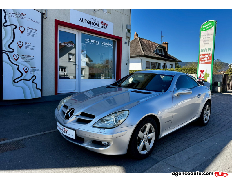 Aankoop Gebruikte Auto, Goedkope Gebruikte Auto | Agence Auto Mercedes SLK 200 1.8 i 163 cv Kompressor - Cabriolet - Intérieur Cuir Rouge Argent Jaar 2004 Manuelle Essence