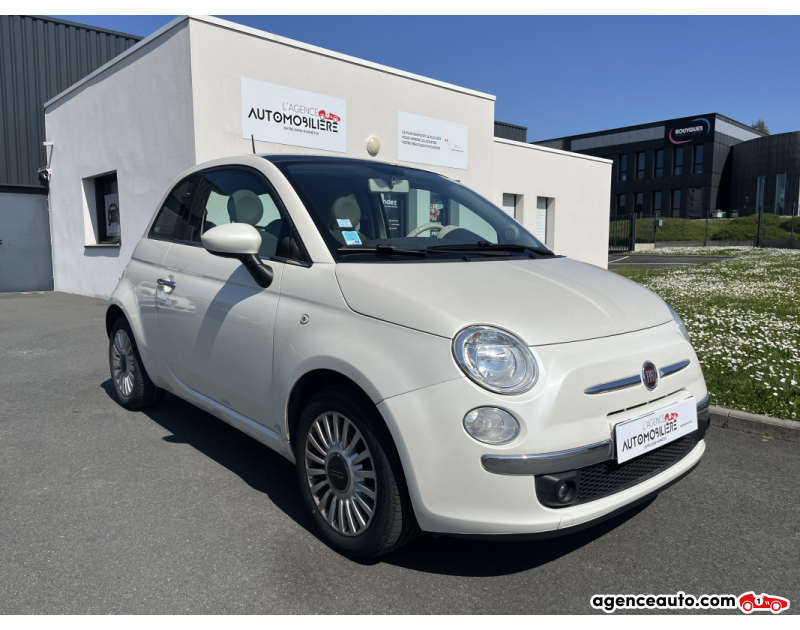 Compra de Coches Usados, Coches Usados Baratos %'|'% Agence Auto Fiat 500 1.2L 69CH LOUNGE Blanc Año 2012 Manuelle Essence