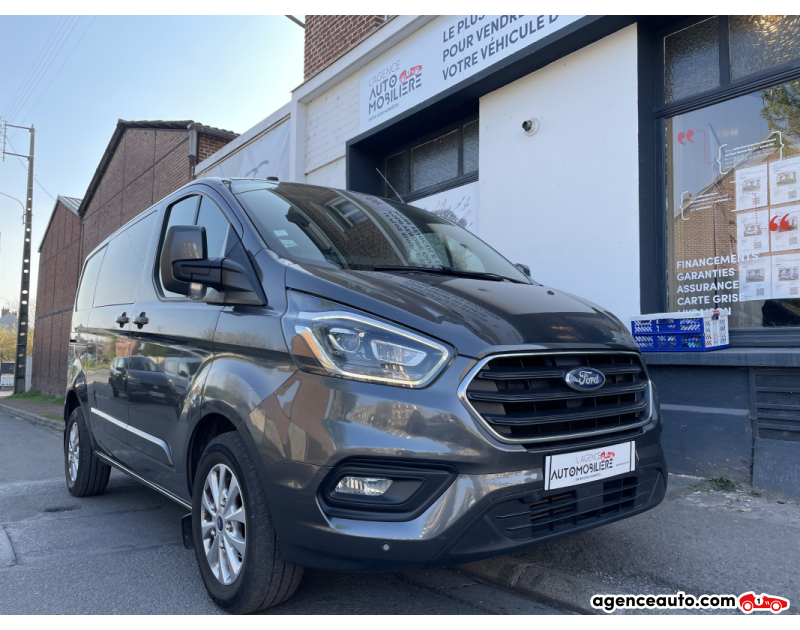 Achat voiture occasion, Auto occasion pas cher | Agence Auto Ford Transit Custom Fg CABINE APPRONFONDIE 320 L1H1 2.0 ECOBLUE 130 BVA LIMITED (TVA RÉCUPÉRABLE) Gris Année 2019 Automatique Diesel