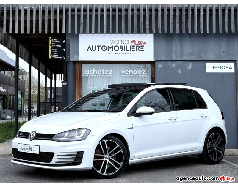 Gebrauchtwagenkauf, Günstige Gebrauchtwagen | Automobilienagentur Volkswagen Golf VII 2.0 TDi 184ch GTD Sport & Sound DSG6 Blanc Jahr 2015 Automatique Diesel