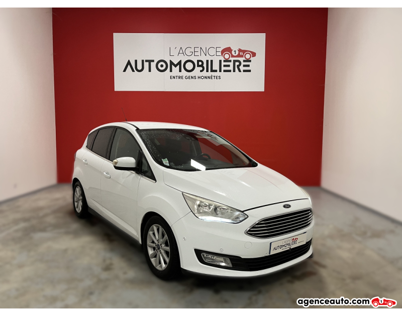 Gebrauchtwagenkauf, Günstige Gebrauchtwagen | Automobilienagentur Ford C-Max 1.0 ECOBOOST 125 TITANIUM + CAMERA DE RECUL Blanc Jahr 2016 Manuelle Essence