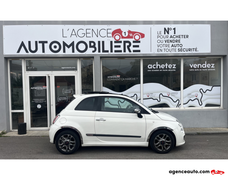 Achat voiture occasion, Auto occasion pas cher | Agence Auto Fiat 500 SPORT 1.2 MPi 69 CV Blanc Année 2013 Manuelle Essence