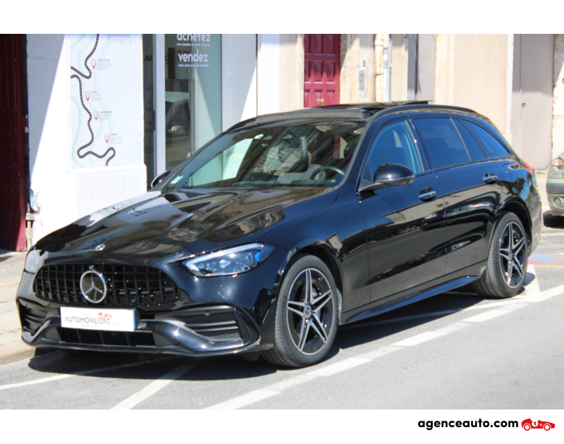 Achat voiture occasion, Auto occasion pas cher | Agence Auto Mercedes Classe C BREAK 2.0 300 E 313H 205 PHEV HYBRID 25.4KWH AMG LINE 9G-TRONIC BVA Noir Année 2022 Automatique Hybride