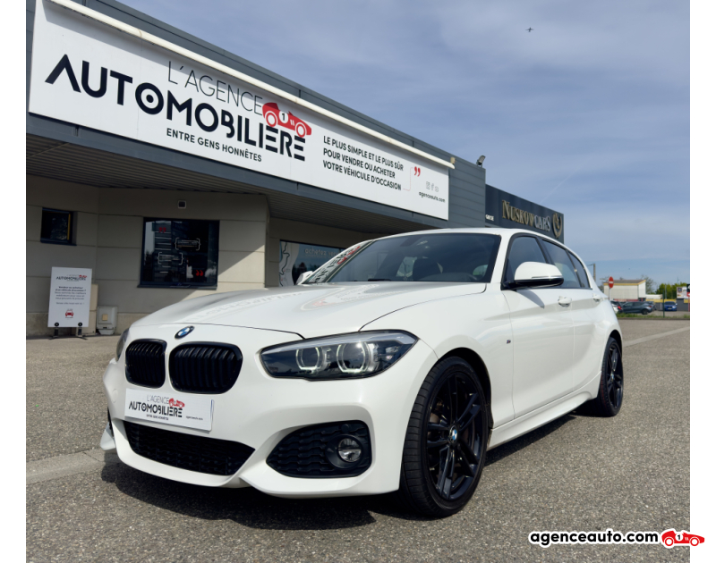 Compra de Coches Usados, Coches Usados Baratos %'|'% Agence Auto Bmw Série 1 118i F20 136 ch M Sport SHADOW Line Blanc Año 2018 Manuelle Essence