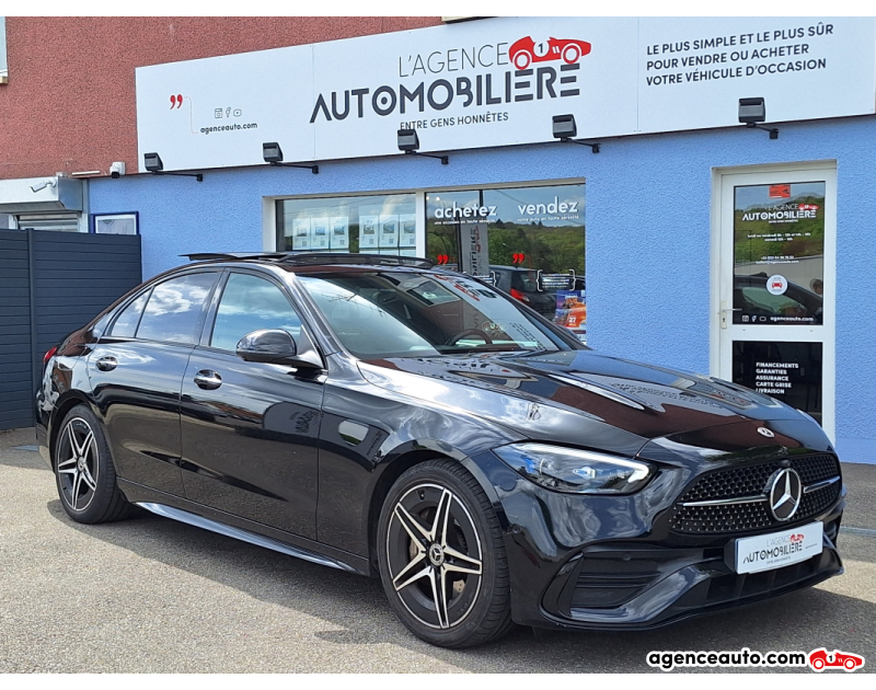 Achat voiture occasion, Auto occasion pas cher | Agence Auto Mercedes Classe C 220d 200 cv AMG LINE Noir Année 2022 Automatique Diesel