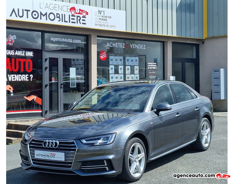 Achat voiture occasion, Auto occasion pas cher | Agence Auto Audi A4 2.0 TDI 150 CH S-LINE Gris Année 2018 Manuelle Diesel