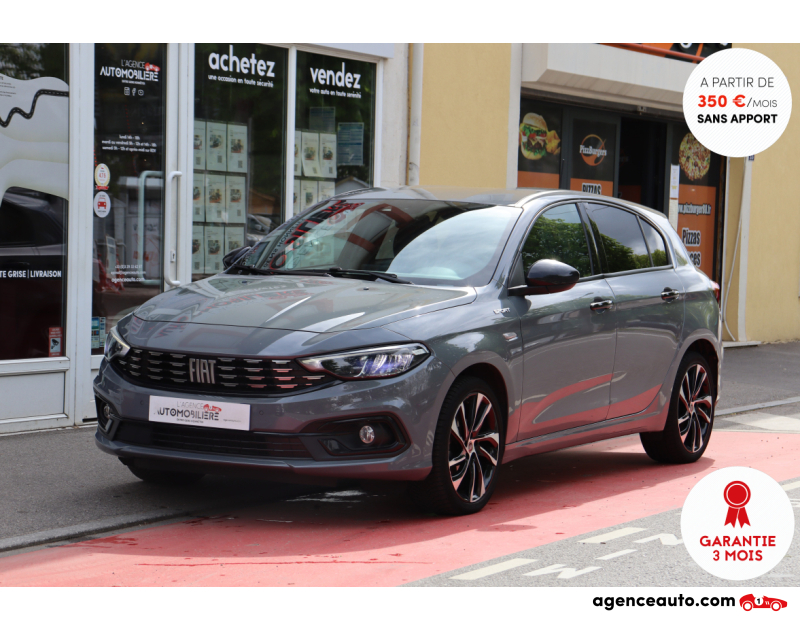 Compra de Coches Usados, Coches Usados Baratos %'|'% Agence Auto Fiat Tipo 1.0 FireFly Turbo 100 Sport BVM (Suivi complet, CarPlay, ACC) Gris Año 2021 Manuelle Essence