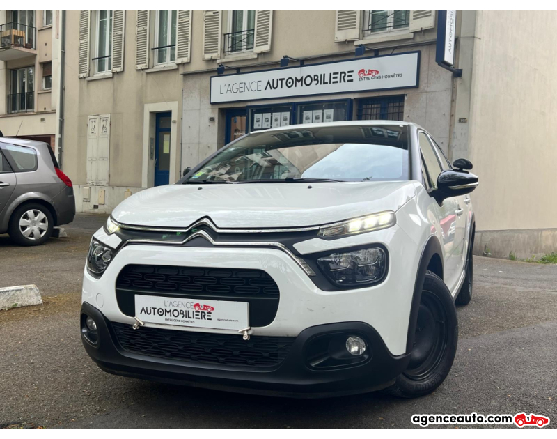 Aankoop Gebruikte Auto, Goedkope Gebruikte Auto | Agence Auto Citroen C3 1.5 BLUEHDI 100 S&S BVM6 FEEL *DOUBLE COMMANDE A-E* Blanc Jaar 2021 Manuelle Diesel