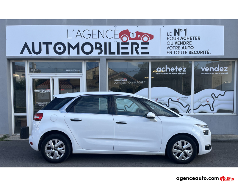 Achat voiture occasion, Auto occasion pas cher | Agence Auto Citroen C4 Picasso 1.6 e-HDi INTENSIVE ETG6 115 CV Blanc Année 2015 Automatique Diesel