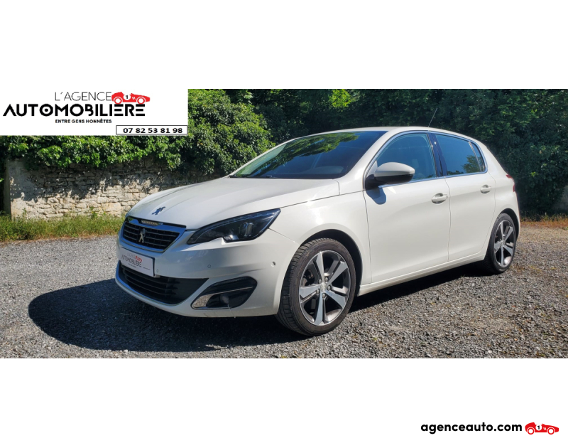 Achat voiture occasion, Auto occasion pas cher | Agence Auto Peugeot 308 2.0 BlueHdi 150 Allure S/S EAT6 BVA Blanc Année 2014 Automatique Diesel