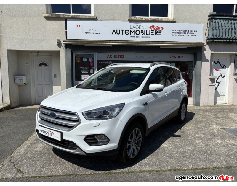 Gebrauchtwagenkauf, Günstige Gebrauchtwagen | Automobilienagentur Ford Kuga II 1.5 Ti-VCT Flexifuel 150 cv - TITANIUM - 1ère Main - Suivi Ford Blanc Jahr 2019 Manuelle Bioethanol