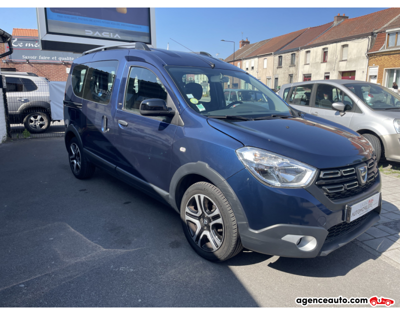 Achat voiture occasion, Auto occasion pas cher | Agence Auto Dacia Dokker STEPWAY 1.5 DCI 90 ADVANCE ATTELAGE / CAMERA DE RECUL / GPS Bleu Année 2018 Manuelle Diesel