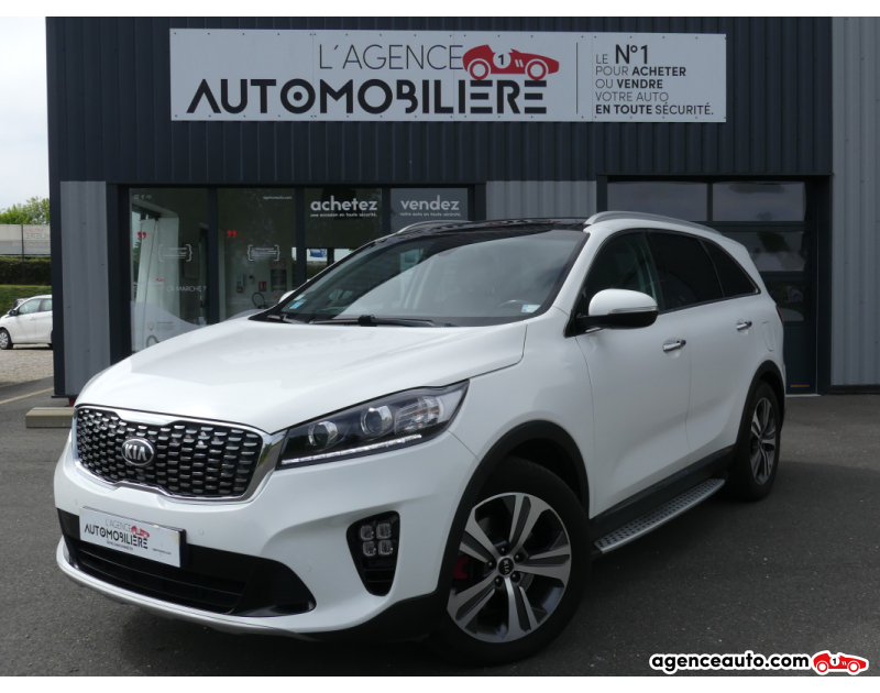 Achat voiture occasion, Auto occasion pas cher | Agence Auto Kia Sorento GT LINE CRDI 200 CV BVA Blanc Année 2019 Automatique Diesel