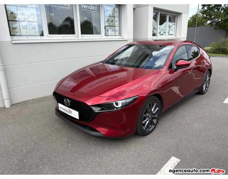 Achat voiture occasion, Auto occasion pas cher | Agence Auto Mazda Mazda 3 2.0L Skyactive-G 122 cv Boîte auto Inspiration Rouge Année 2019 Automatique Hybride