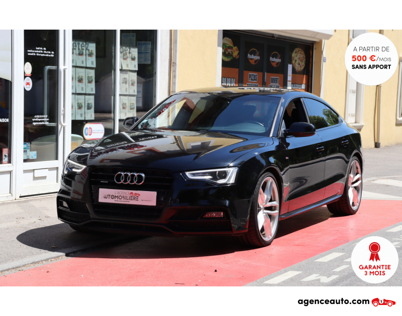 Compra de Coches Usados, Coches Usados Baratos %'|'% Agence Auto Audi A5 3.0 TDI V6 245 S-Line Quattro BVM6 (Meplat, B&O, Sièges F1) Noir Año 2015 Manuelle Diesel