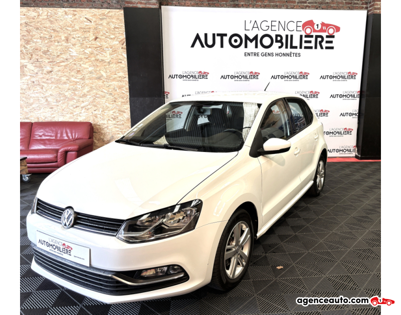 Aankoop Gebruikte Auto, Goedkope Gebruikte Auto | Agence Auto Volkswagen Polo V PHASE 2 1.2 TSI 90 Blanc Jaar 2014 Manuelle Essence