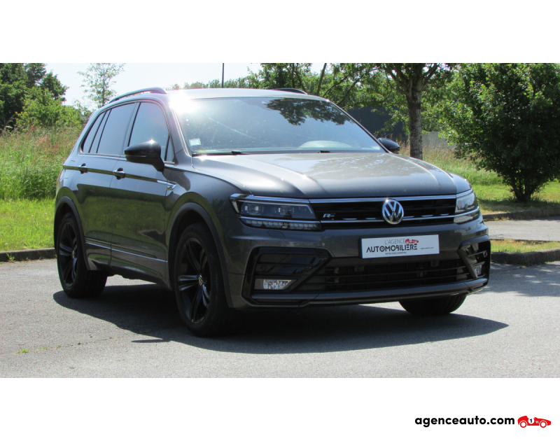 Achat voiture occasion, Auto occasion pas cher | Agence Auto Volkswagen Tiguan 2,0L TDI 150 DSG7 BLACK R-LINE Gris Année 2020 Automatique Diesel