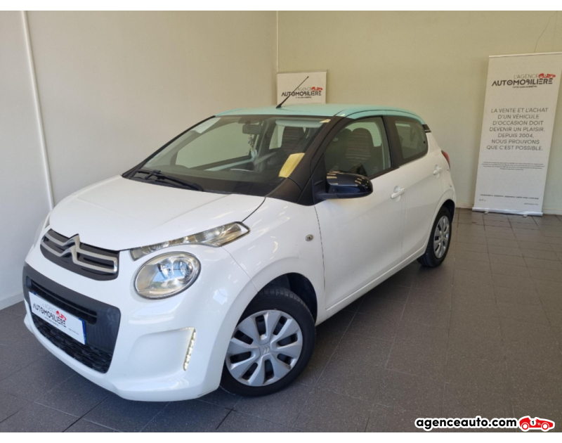 Achat voiture occasion, Auto occasion pas cher | Agence Auto Citroen C1 II 1.0 VTI 72 MILLENIUM 5P Blanc Année 2019 Manuelle Essence