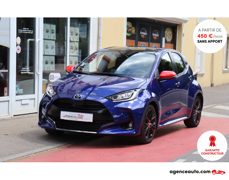 Aankoop Gebruikte Auto, Goedkope Gebruikte Auto | Agence Auto Toyota Yaris 1.5 VVTi Hybrid 116 Style MY21 (Toit panoramique, JBL, Suivi Toyota) Bleu Jaar 2021 Automatique Hybride