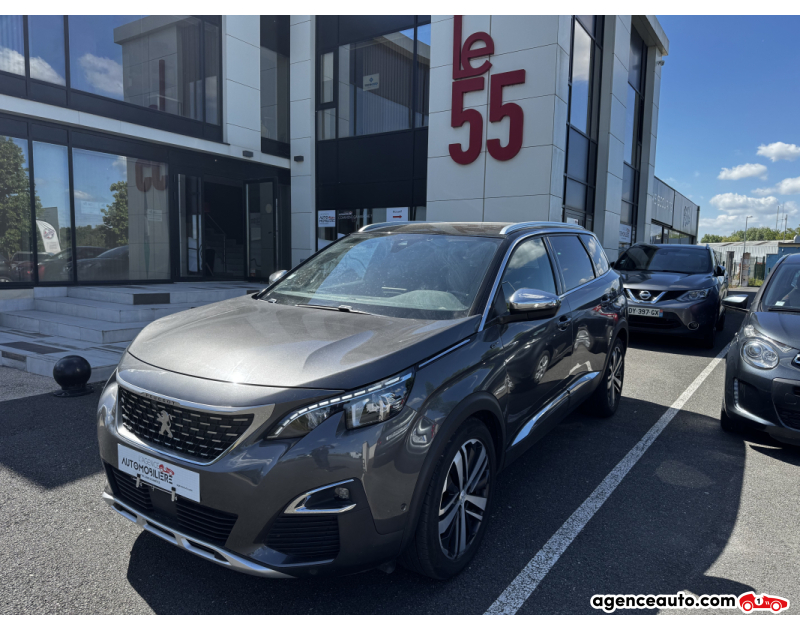Achat voiture occasion, Auto occasion pas cher | Agence Auto Peugeot 5008 2.0 HDI 180 S&S GT EAT8 Gris Année 2018 Automatique Diesel