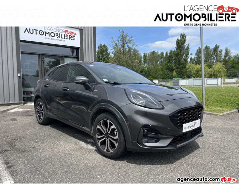 Achat voiture occasion, Auto occasion pas cher | Agence Auto Ford Puma 1.0 ST-LINE  FLEXIFUEL 125CH - FULL ENTRETIEN FORD - GARANTIE CONSTRUCTEUR Gris Année 2023 Manuelle Hybride