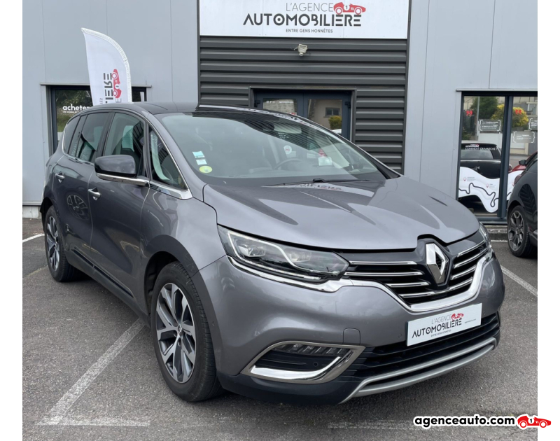 Aankoop Gebruikte Auto, Goedkope Gebruikte Auto | Agence Auto Renault Espace V 1.6 DCI 160 TWIN TURBO ENERGY INTENS EDC 7PL Gris Jaar 2016 Automatique Diesel