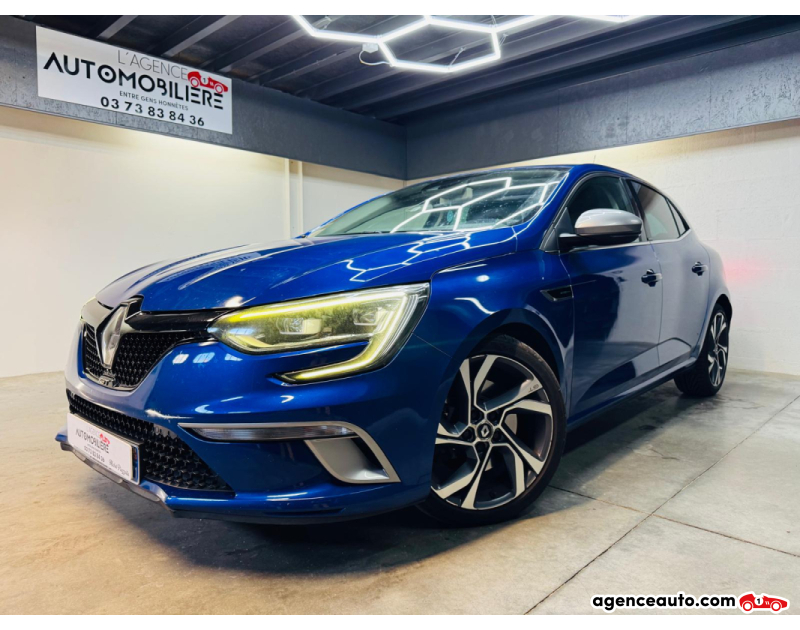 Achat voiture occasion, Auto occasion pas cher | Agence Auto Renault Megane GT 1.6 TCe 16V 4RD Bleu Année 2016 Automatique Essence