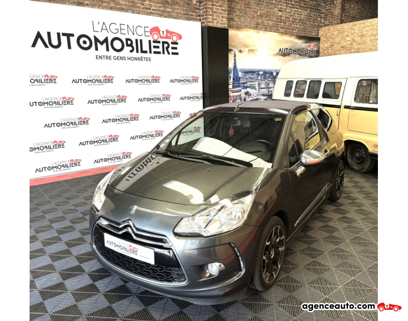 Aankoop Gebruikte Auto, Goedkope Gebruikte Auto | Agence Auto Citroen DS3 Cabrio 1.6 E- HDI 90 SPORT CHIC ETG BVA Gris Jaar 2014 Automatique Diesel