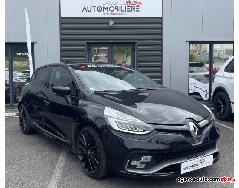 Achat voiture occasion, Auto occasion pas cher | Agence Auto Renault Clio IV (2) 1.6 TURBO 220 RS TROPHY EDC Noir Année 2018 Automatique Essence