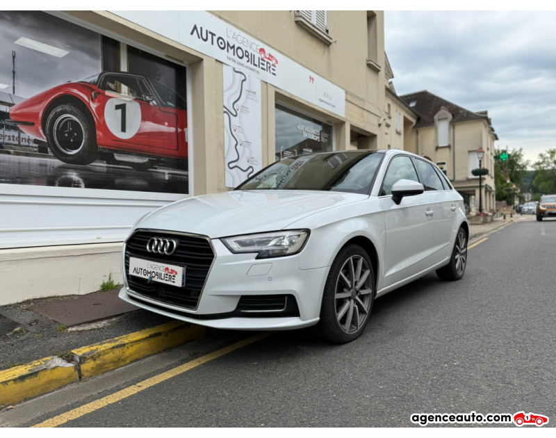 Achat voiture occasion, Auto occasion pas cher | Agence Auto Audi A3 SPORTBACK 35 TFSI 150cv DESIGN LUXE + BANG & OLUFSEN / TOIT OUVRANT / VIRTUAL COCKPIT / CUIR Blanc Année 2019 Automatique Essence