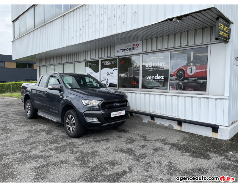 Achat voiture occasion, Auto occasion pas cher | Agence Auto Ford Ranger TVA RECUPERABLE SuperCab 3.2 TDCI WILDTRAK 200 CV - GARANTIE 12 MOIS Gris Année 2017 Automatique Diesel