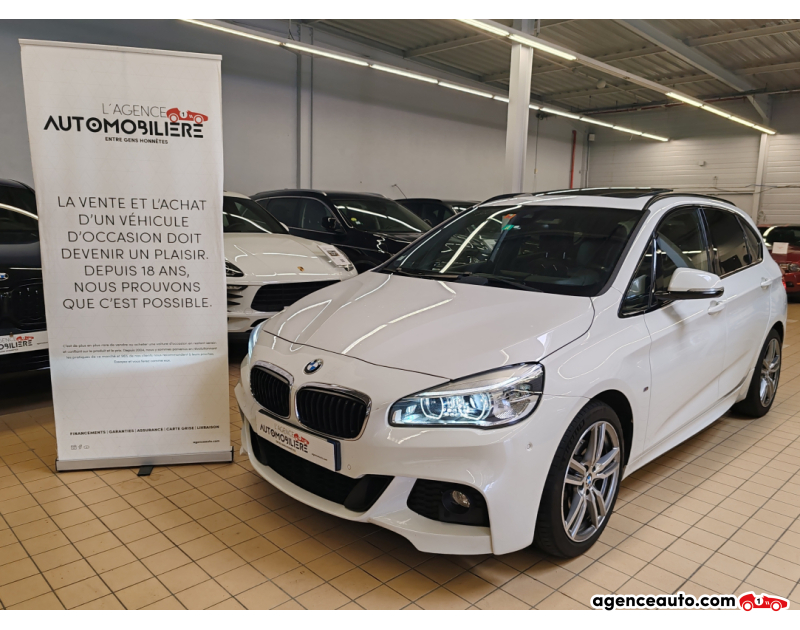 Gebrauchtwagenkauf, Günstige Gebrauchtwagen | Automobilienagentur Bmw Série 2 ActiveTourer 220D M SPORT BVA8 Blanc Jahr 2015 Automatique Diesel