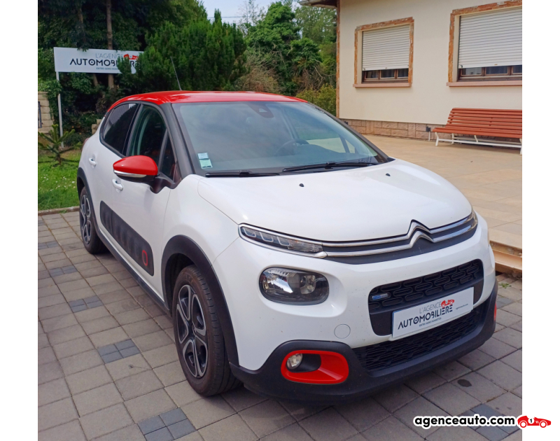 Gebrauchtwagenkauf, Günstige Gebrauchtwagen | Automobilienagentur Citroen C3 1.2 VTi PureTech 82 Finition SHINE - 1ère main - Entretien Citroën - Courroie OK Blanc Jahr 2017 Manuelle Essence
