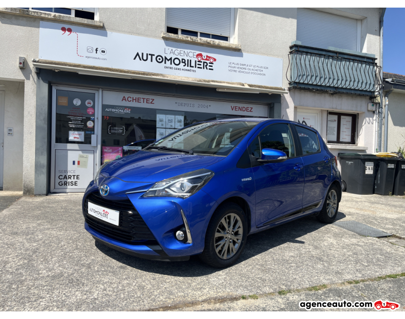 Achat voiture occasion, Auto occasion pas cher | Agence Auto Toyota Yaris VVti E-CVT 100cv Dynamic 5 portes Suivi Toyota Bleu Année 2018 Automatique Hybride