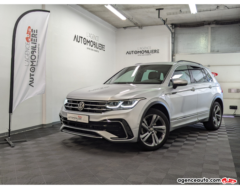 Achat voiture occasion, Auto occasion pas cher | Agence Auto Volkswagen Tiguan II (2) 2.0 TDI 150 8CV R-LINE DSG7 Gris Année 2021 Automatique Diesel