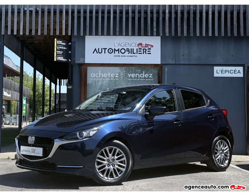 Achat voiture occasion, Auto occasion pas cher | Agence Auto Mazda Mazda 2 1.5 SkyActiv-G 90ch Mild Hybrid Exclusive Edition Bleu Année 2020 Manuelle Essence