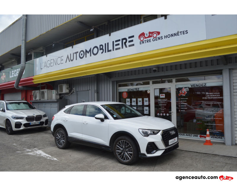 Gebrauchtwagenkauf, Günstige Gebrauchtwagen | Automobilienagentur Audi Q3 Sportback 45 TFSI e 245ch Design S tronic Blanc Jahr 2023 Automatique Hybride rechargeable