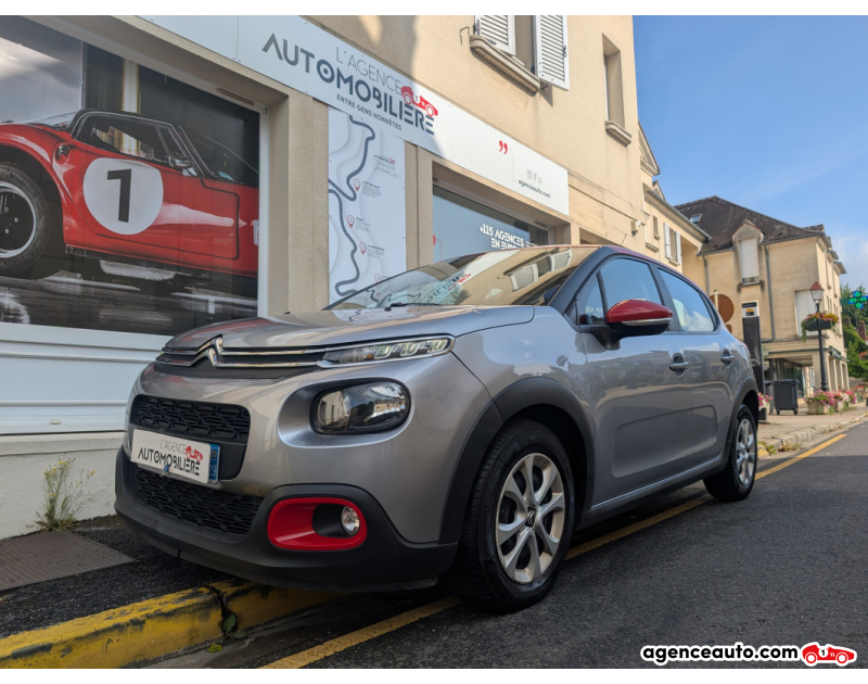 Achat voiture occasion, Auto occasion pas cher | Agence Auto Citroen C3 III 1.5 BLUEHDI 100 S&S FEEL BV6 Gris Année 2019 Manuelle Diesel