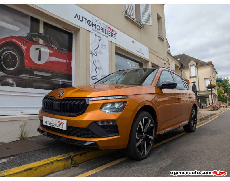 Aankoop Gebruikte Auto, Goedkope Gebruikte Auto | Agence Auto Skoda Kamiq 1.5 TSI EVO 2 150cv DSG7 MONTE CARLO Orange Jaar 2024 Automatique Essence