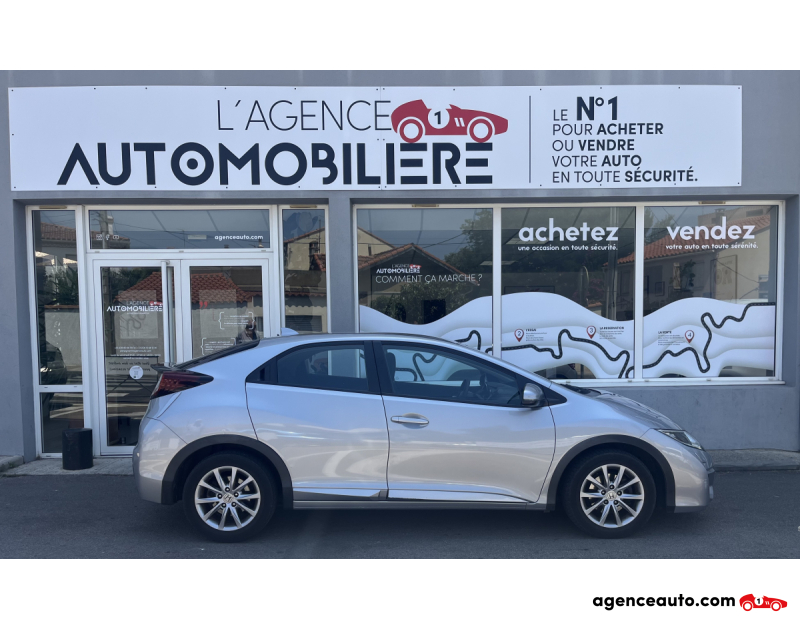 Achat voiture occasion, Auto occasion pas cher | Agence Auto Honda Civic 1.4 i-VTEC 100 CV CONFORT Gris Année 2016 Manuelle Bioethanol