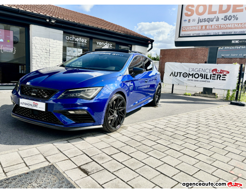 Compra de Coches Usados, Coches Usados Baratos %'|'% Agence Auto Cupra Leon SEAT LEON CUPRA  300 CV  PACK PERFORMANCE  ( APPLE CARPLAY ) Bleu Año 2017 Automatique Essence