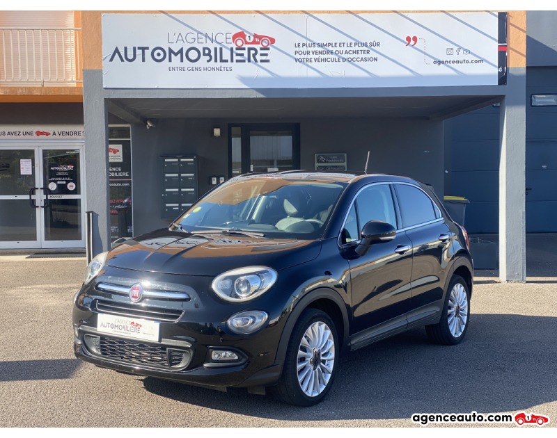 Achat voiture occasion, Auto occasion pas cher | Agence Auto Fiat 500 X 1.6 MultiJet 4x2 120 CV Lounge Noir Année 2015 Manuelle Diesel