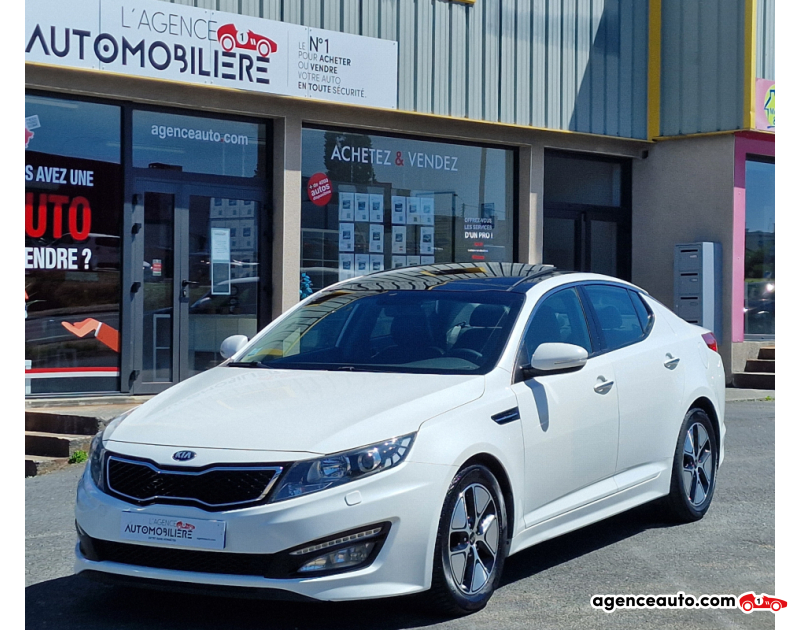 Achat voiture occasion, Auto occasion pas cher | Agence Auto Kia Optima 2.0 190 HYBRID Blanc Année 2013 Automatique Hybride