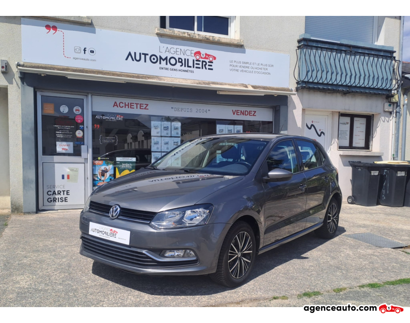 Achat voiture occasion, Auto occasion pas cher | Agence Auto Volkswagen Polo V Phase 2 1.0i  75cv MATCH - Carplay - Clim Gris Année 2017 Manuelle Essence