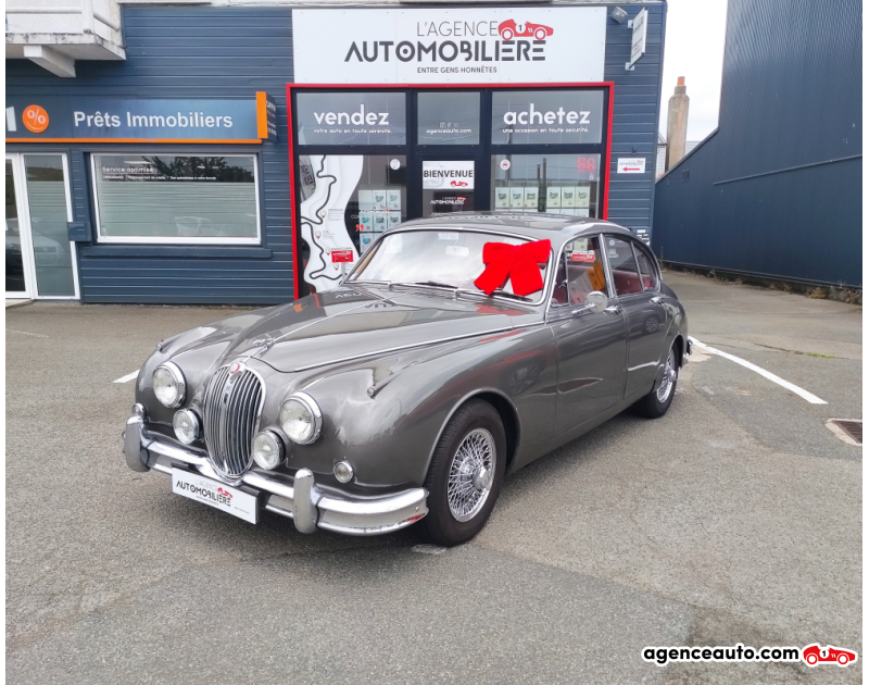 Achat voiture occasion, Auto occasion pas cher | Agence Auto Jaguar MK2 3.8 220 ch BVM4 + overdrive (restaurée) Gris Année 1963 Manuelle Essence